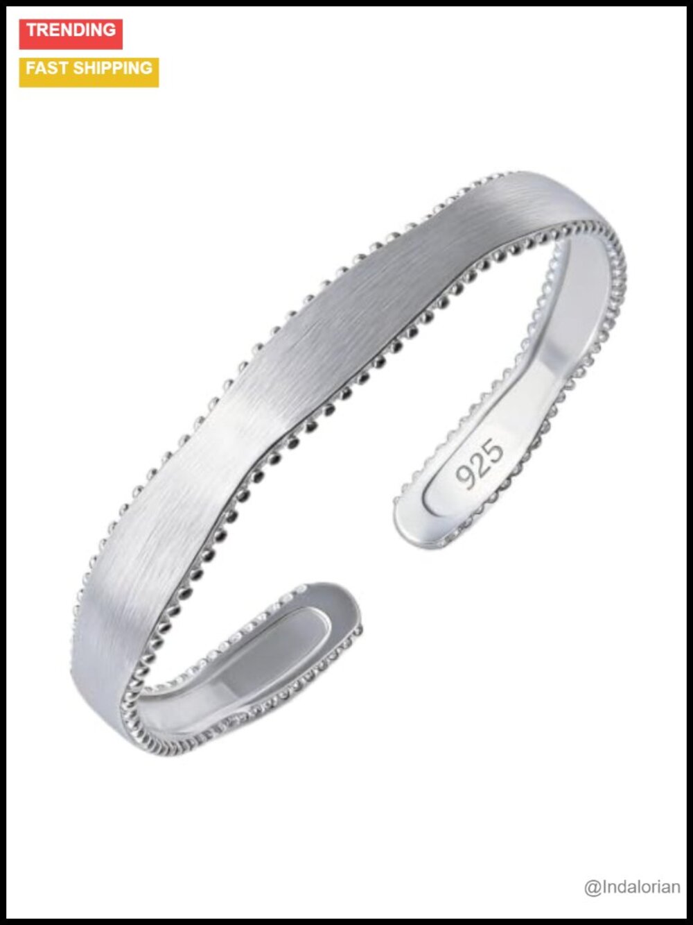 Sterling Silver Stackable Bracelet Handmade Italian Open Cuff Bangle